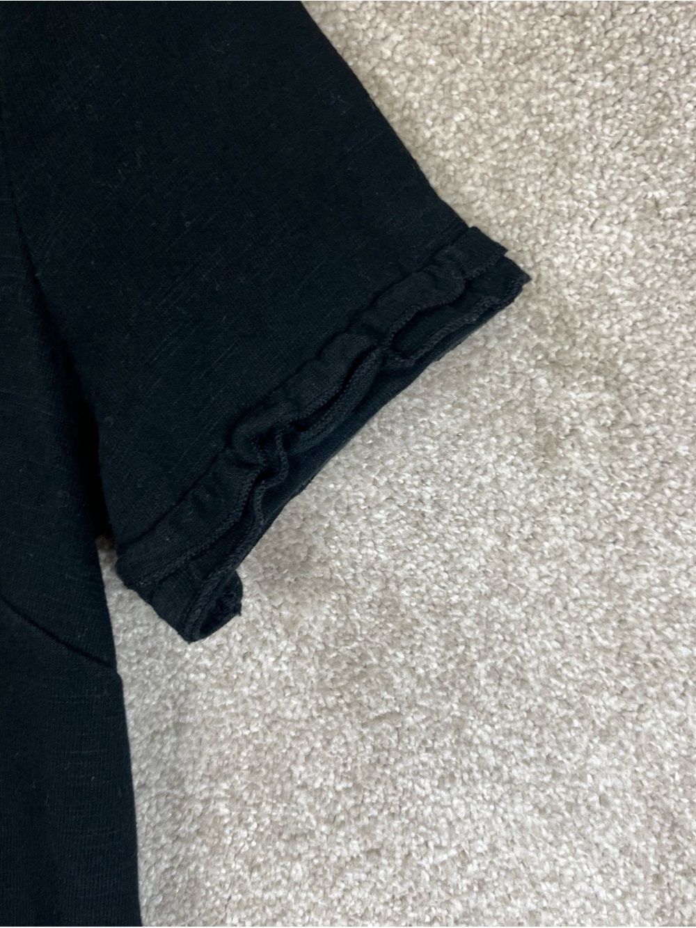 Talbots Dress Womens Small Black Cotton Short Sleeve Stretch Knee Length- 4743 - Picture 2 of 9